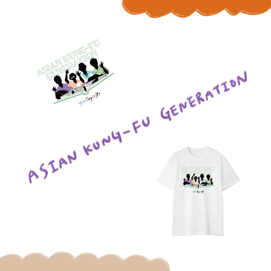 🍂 ASIAN KUNG-FU GENERATION - メンバーシルエット ビッグ T-Shirt ♪︎