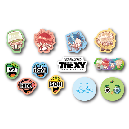 🦷 GRe4N BOYZ - 2025 ❛THE XY❜ 巡迴周邊第2彈 - 案件 (B)小貼紙組 ♪︎