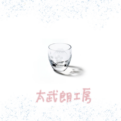 太武朗工房 - 富士山與櫻花 - 冷酒杯 透明 ♪︎
