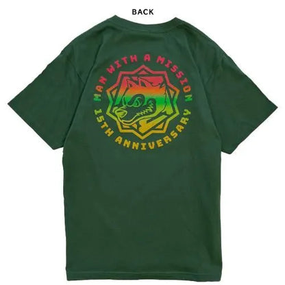 🐺 MAN WITH A MISSION - 15th Anniv - LOGO T-Shirt (ivy green) ♪︎