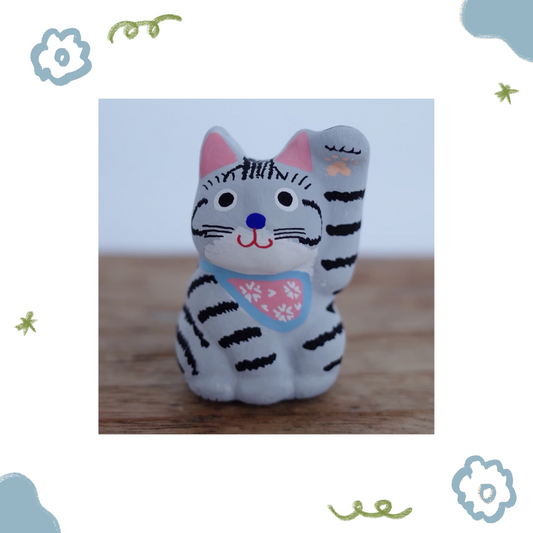 鎌倉張子 - 招財貓 - 幼貓 美國短毛 (左手) ♪︎