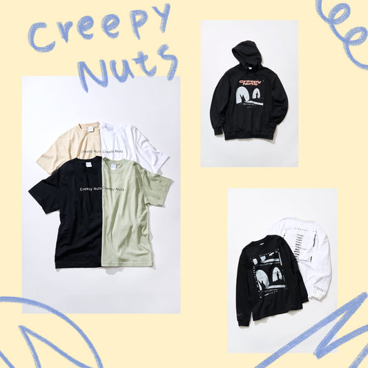 🥜 Creepy Nuts - LOGO短袖上衣 / 2024 TOUR長袖上衣 / 帽T ♪︎