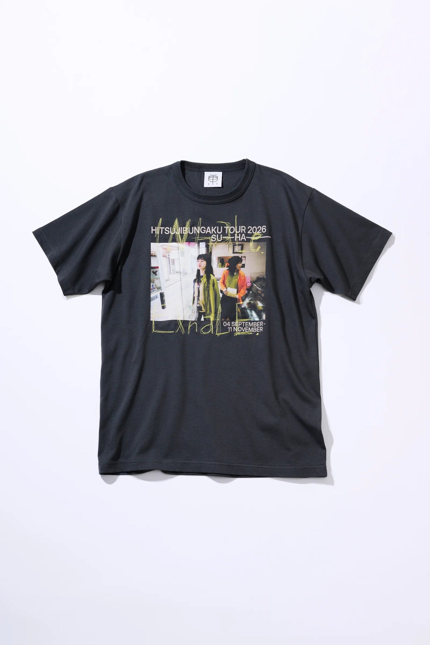 🐑 羊文學 - TOUR 2026 ”すーーーはーーー” - Inhale. Exhale. T-shirt [SUMI BLACK] ♪