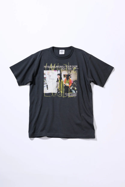 🐑 羊文學 - TOUR 2026 ”すーーーはーーー” - Inhale. Exhale. T-shirt [SUMI BLACK] ♪