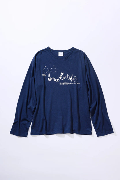 🐑 羊文學 - TOUR 2026 ”すーーーはーーー” - MINDFUL BREATHING Long T-shirt[NAVY] ♪