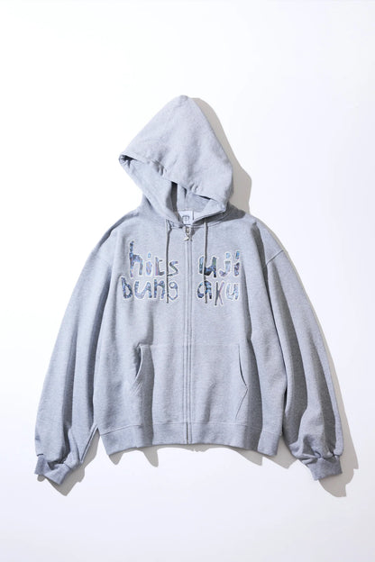 🐑 羊文學 - SPRING FLOWER - zip-up hoodie[GRAY] ♪