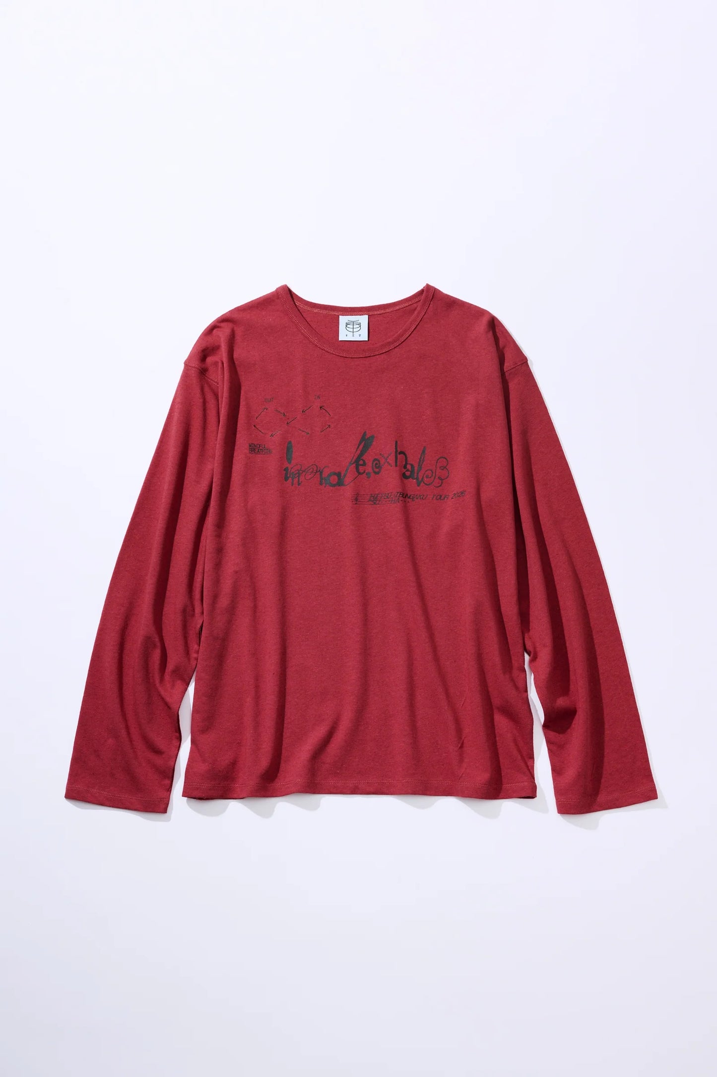 🐑 羊文學 - TOUR 2026 ”すーーーはーーー” - MINDFUL BREATHING Long T-shirt[RED] ♪