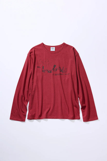 🐑 羊文學 - TOUR 2026 ”すーーーはーーー” - MINDFUL BREATHING Long T-shirt[RED] ♪