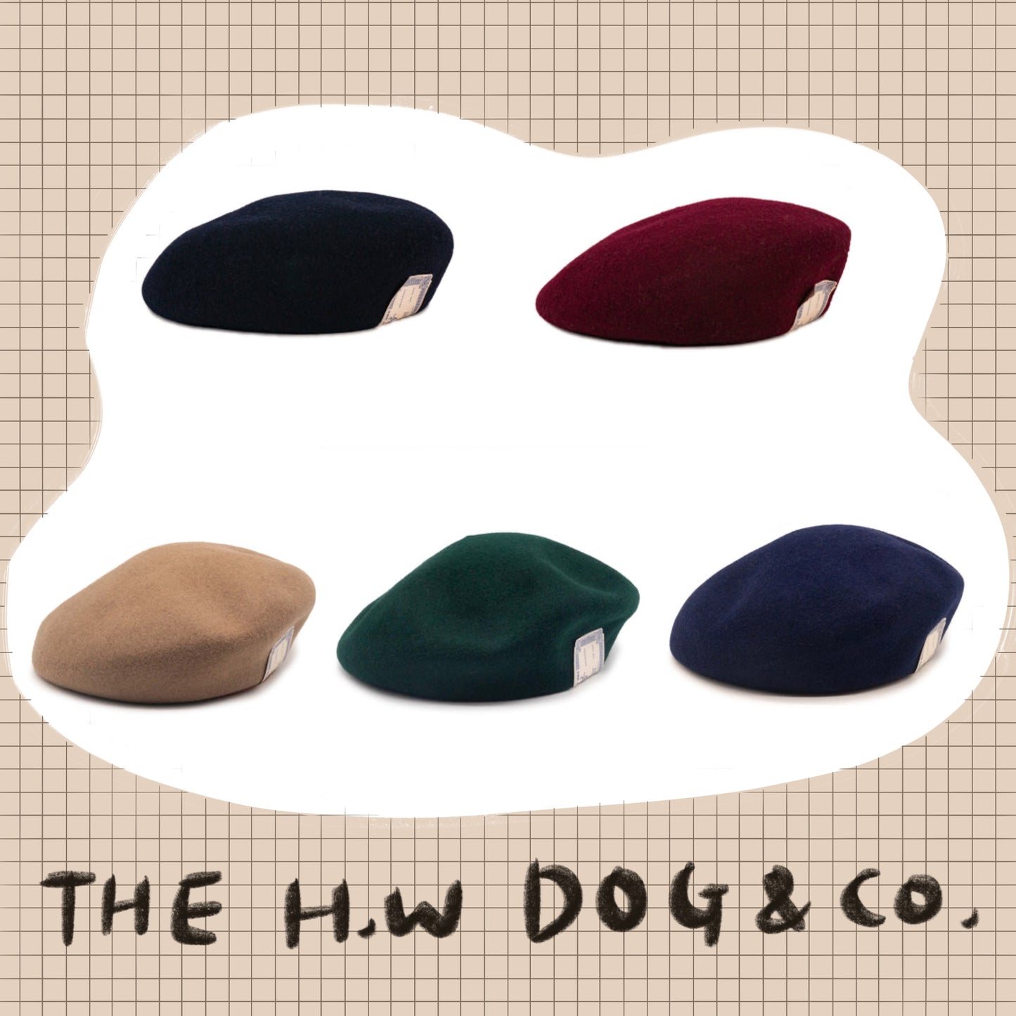 THE H.W.DOG&CO. 羊毛貝雷帽 ♪︎