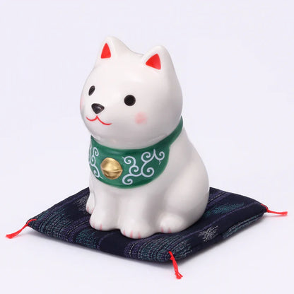 中外陶園– 藥師窯 - 狗勾日和坐姿領巾柴犬 - 白柴 ♪