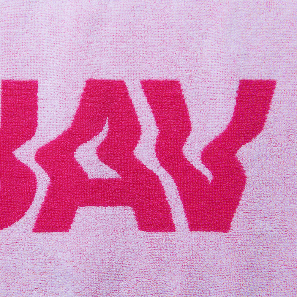 🍥 Vaundy - Logo Jacquard Towel [Pink×White] ♪︎