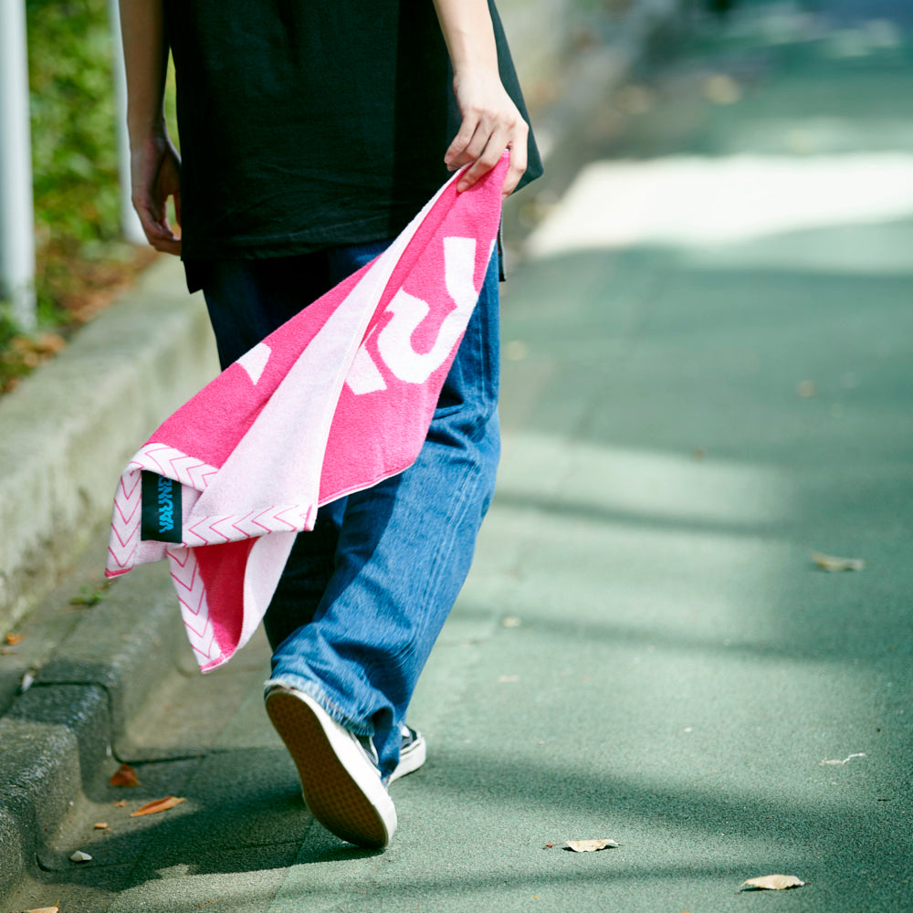 🍥 Vaundy - Logo Jacquard Towel [Pink×White] ♪︎