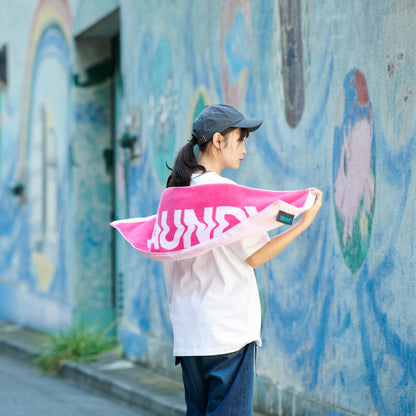 🍥 Vaundy - Logo Jacquard Towel [Pink×White] ♪︎