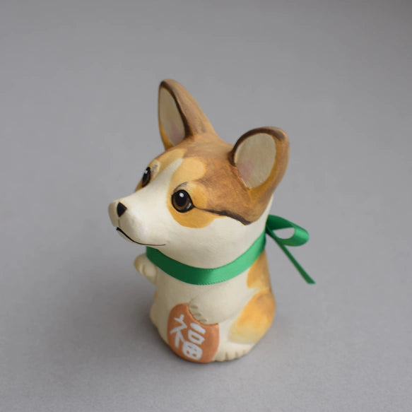 城南窯 - 招財犬 - 柯基(深棕) ♪︎