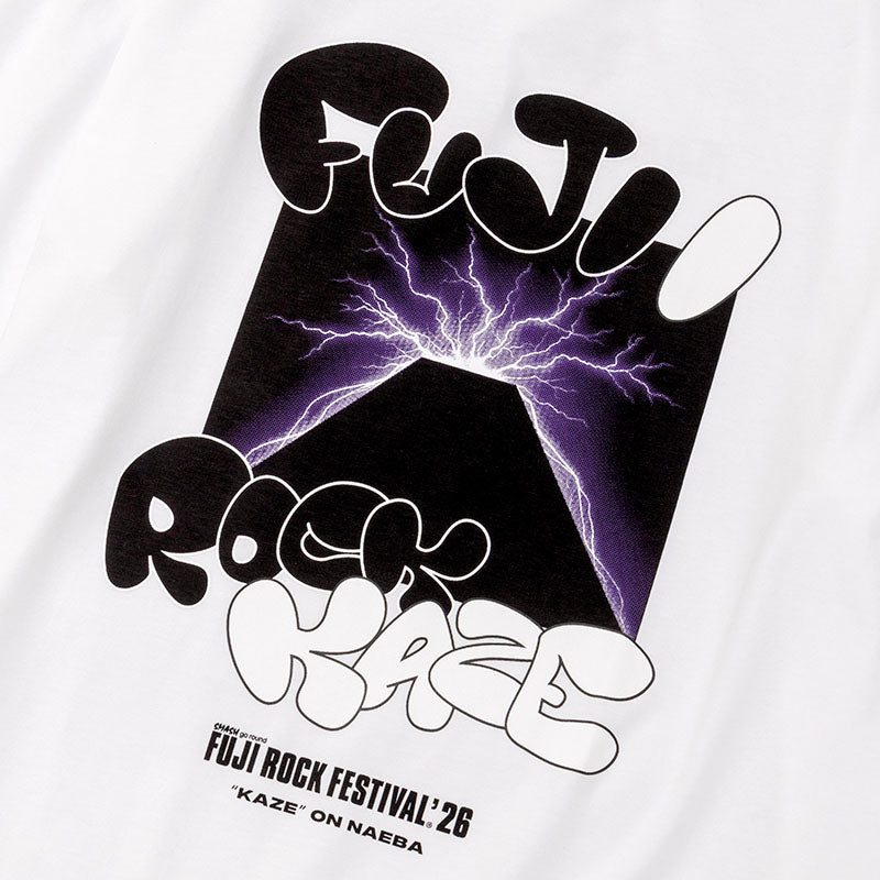 🌾 Fujii Kaze - Fujii Kaze x Fuji Rock '26 - Official Collaboration T-shirt (WHITE) ♪︎ - 【中期預購-7月下旬】