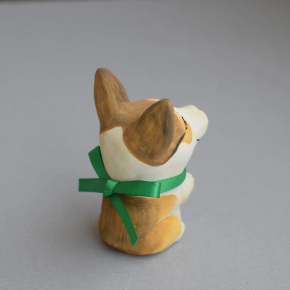 城南窯 - 招財犬 - 柯基(深棕) ♪︎