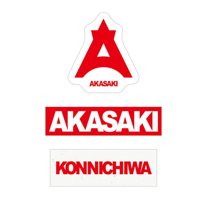 🟥 AKASAKI - 「KONNICHIWA」 - 貼紙組 ♪︎