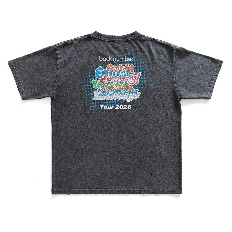 🌊 back number - Grateful Yesterdays Tour 2026 - 仿舊T-Shirt BLK ♪︎