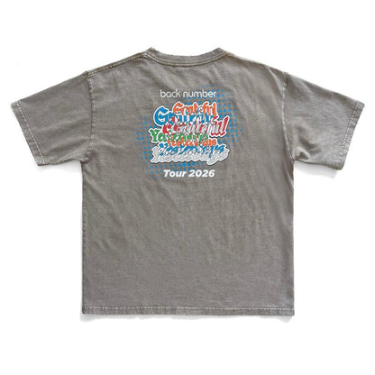 🌊 back number - Grateful Yesterdays Tour 2026 - 仿舊T-Shirt KHA ♪︎