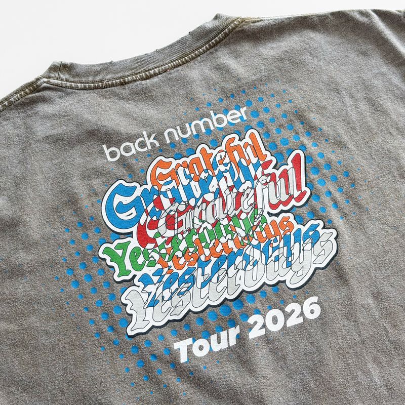🌊 back number - Grateful Yesterdays Tour 2026 - 仿舊T-Shirt KHA ♪︎