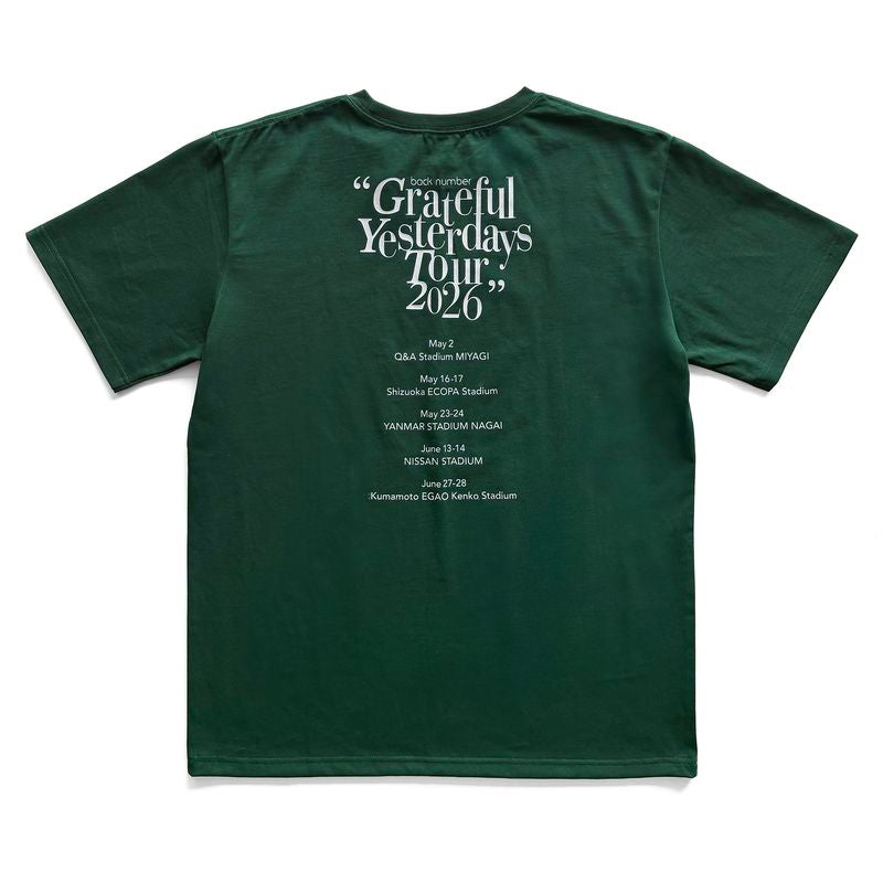 🌊 back number - Grateful Yesterdays Tour 2026 - Grateful Yesterdays Tour 2026 LOGO T-Shirt D.GRN ♪︎