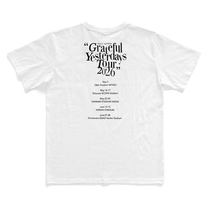 🌊 back number - Grateful Yesterdays Tour 2026 - Grateful Yesterdays Tour 2026 LOGO T-Shirt WHT ♪︎