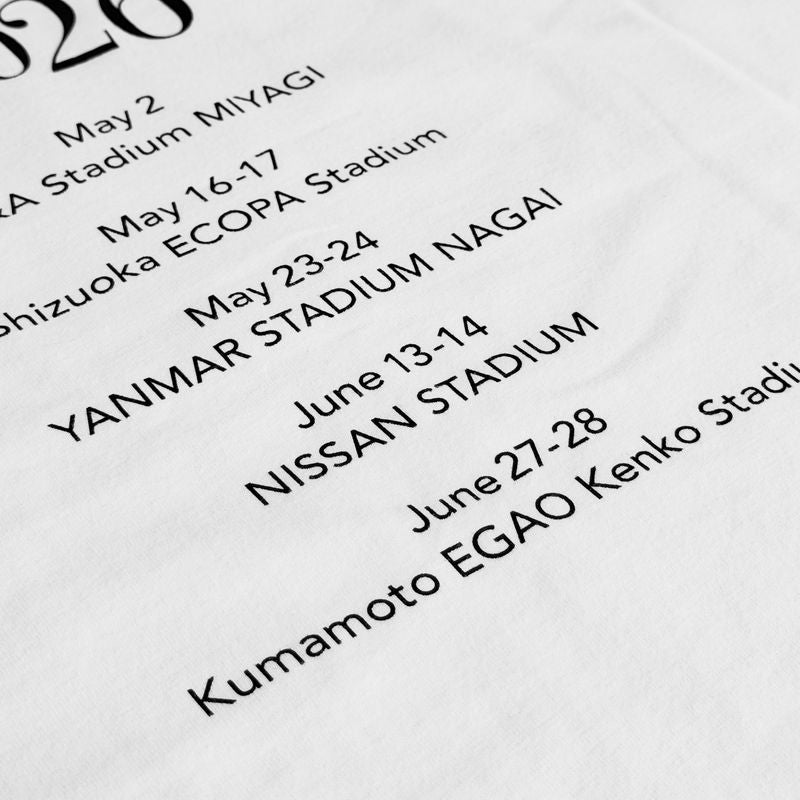 🌊 back number - Grateful Yesterdays Tour 2026 - Grateful Yesterdays Tour 2026 LOGO T-Shirt WHT ♪︎