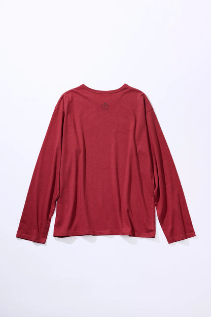 🐑 羊文學 - TOUR 2026 ”すーーーはーーー” - MINDFUL BREATHING Long T-shirt[RED] ♪