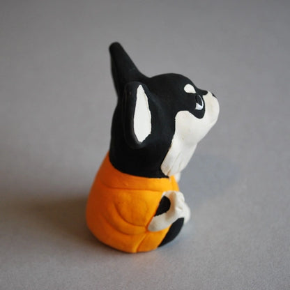 城南窯 - 犬の佛像 - 吉娃娃・黑棕色・施無畏與願印 ♪︎