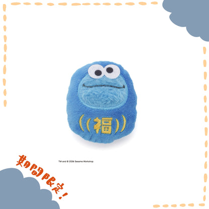 SESAME STREET - 新年系列 -  Cookie Monster 達摩造型毛絨絨徽章 ♪︎