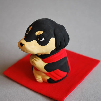 城南窯 - 犬の佛像 - 臘腸狗・合掌印 ♪︎