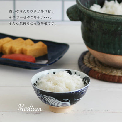 陶土庵 - 白浪鯨 - 中碗 ♪︎