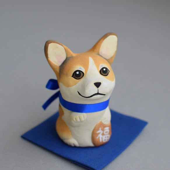 城南窯 - 招財犬 - 柯基(三花) ♪︎