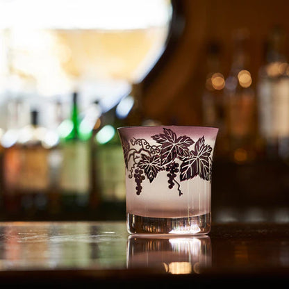 太武朗工房 - 雕刻 夢柄子 「葡萄・鐵線蓮」 - 酒杯組 (粉紫・藍紫款) ♪︎