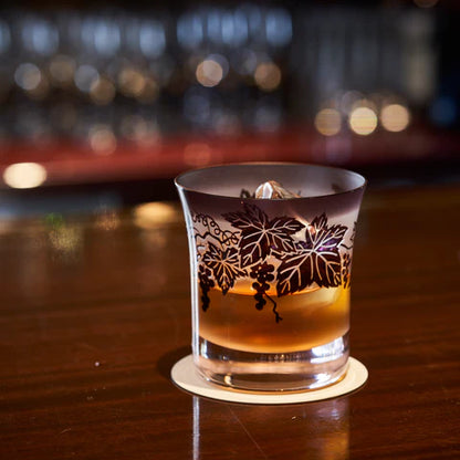 太武朗工房 - 雕刻 夢柄子 「葡萄・鐵線蓮」 - 酒杯組 (粉紫・藍紫款) ♪︎