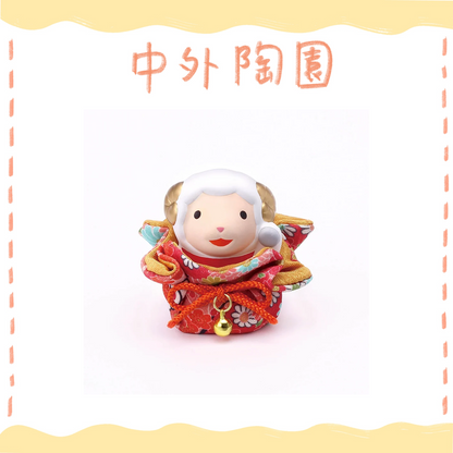 中外陶園– 藥師窯 - 干支擺飾 - 錦彩招福未(福袋) ♪︎