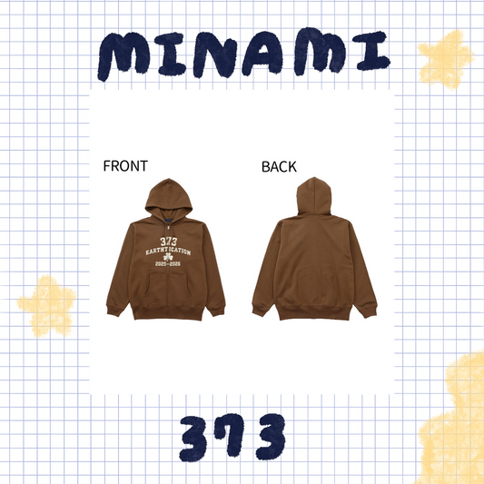 3️⃣7️⃣3️⃣ 美波 - 373Earthtication - college Zip Parker〔Hot chocolate〕 ♪︎