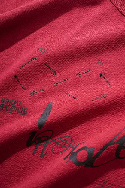 🐑 羊文學 - TOUR 2026 ”すーーーはーーー” - MINDFUL BREATHING Long T-shirt[RED] ♪