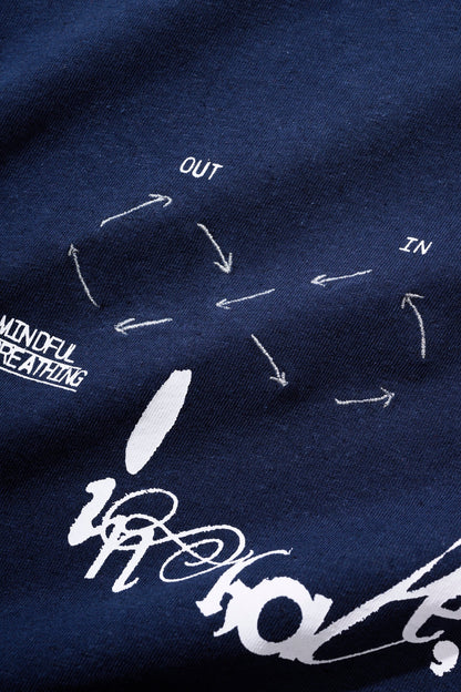 🐑 羊文學 - TOUR 2026 ”すーーーはーーー” - MINDFUL BREATHING Long T-shirt[NAVY] ♪