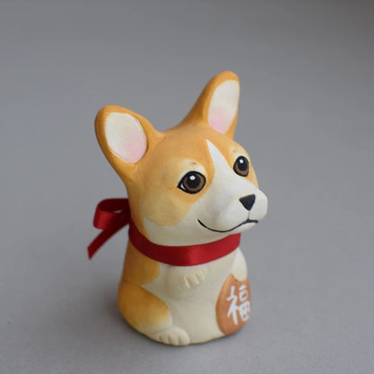 城南窯 - 招財犬 - 柯基(紅棕) ♪︎