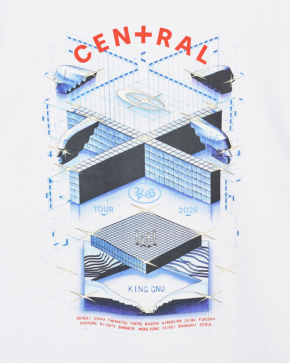 👑🐂 King Gnu - CEN+RAL Tour 2026 - CEN+RAL KEY VISUAL TEE (WHITE