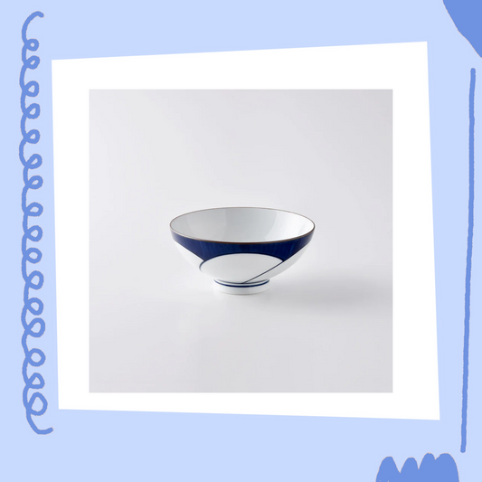 白山陶器 - 輪梅 - 4.2寸飯碗 青 ♪︎