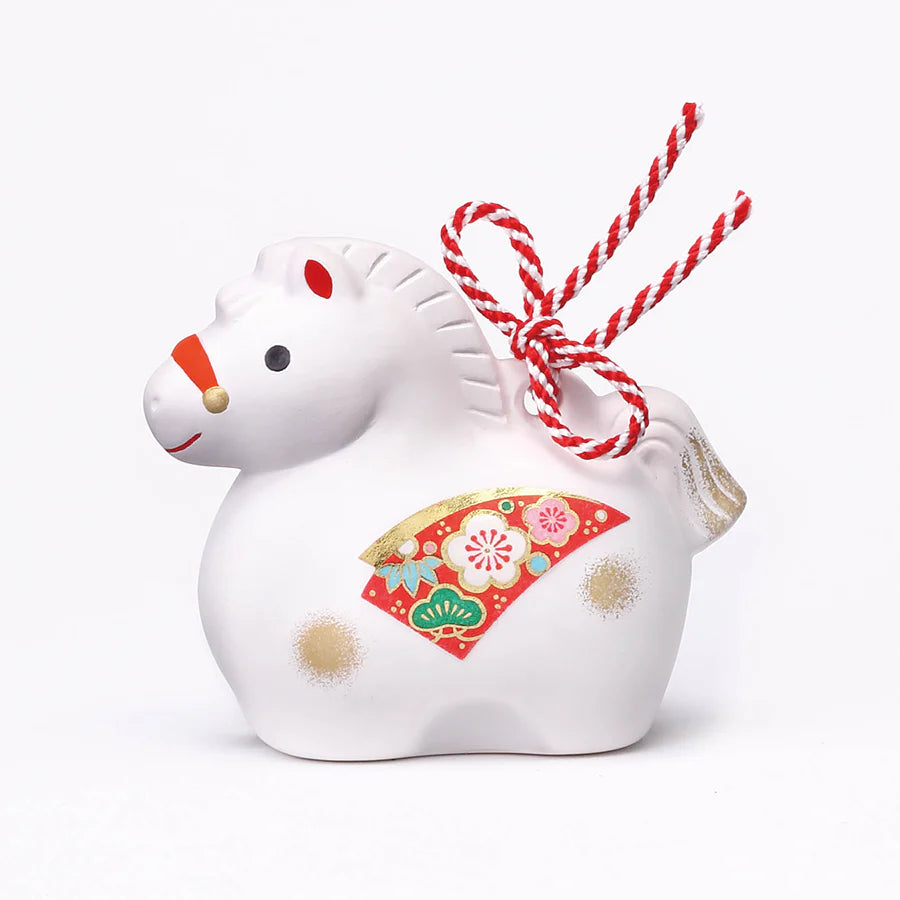 中外陶園– 藥師窯 - 干支擺飾 - 錦彩招福壽午 (土鈴·中) ♪