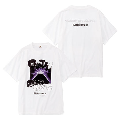 🌾 Fujii Kaze - Fujii Kaze x Fuji Rock '26 - Official Collaboration T-shirt (WHITE) ♪︎ - 【中期預購-7月下旬】