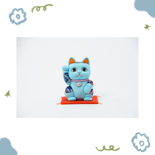 柿沼東光 - 招財貓- 風水 - 藍 ♪︎