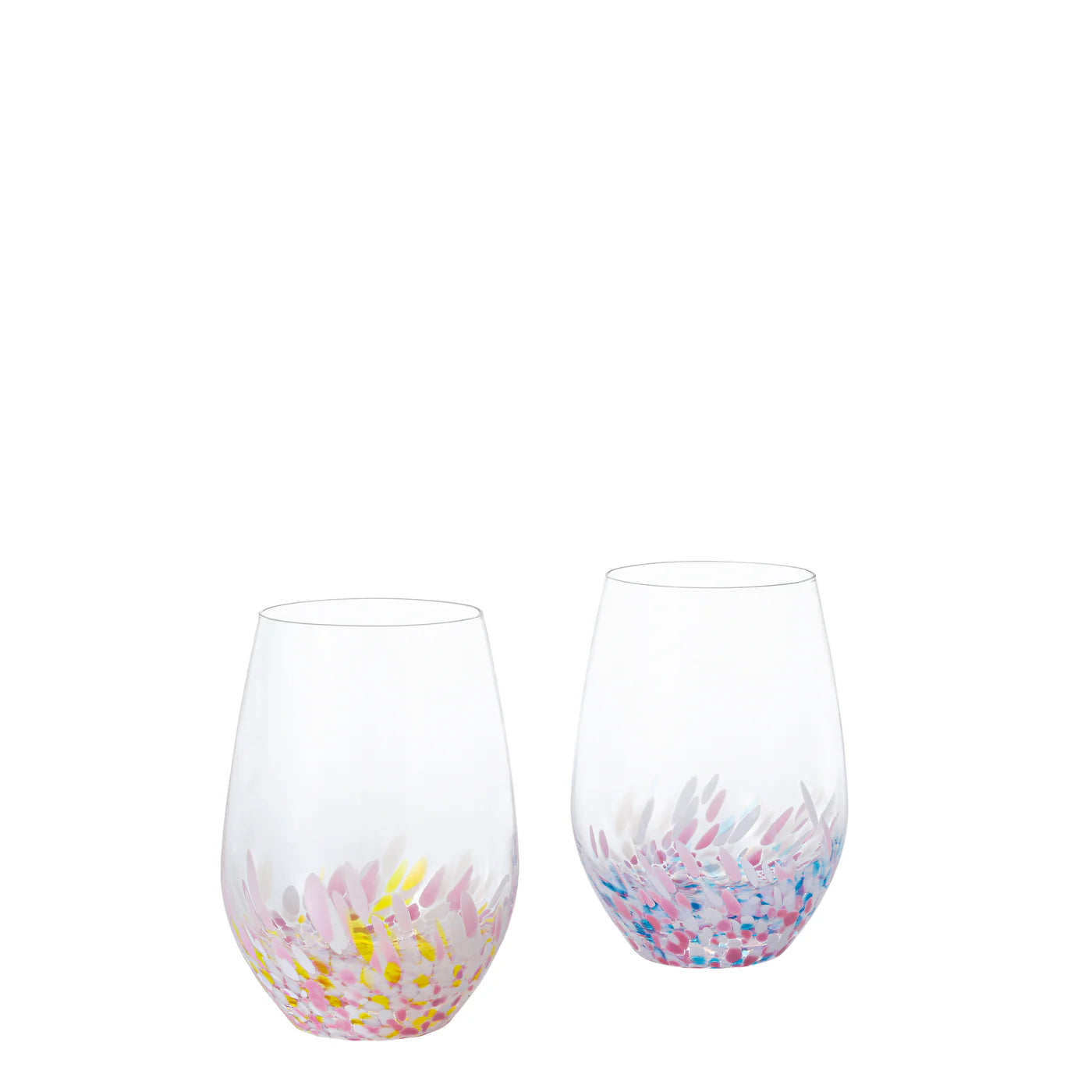 津輕玻璃 - SAKURA SAKURA - 無腳酒杯 組油菜與藍天 ♪︎