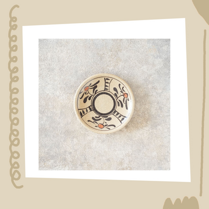 喜多窯霞仙 - 繪瀨戶 - 赤繪4寸盤 ♪︎