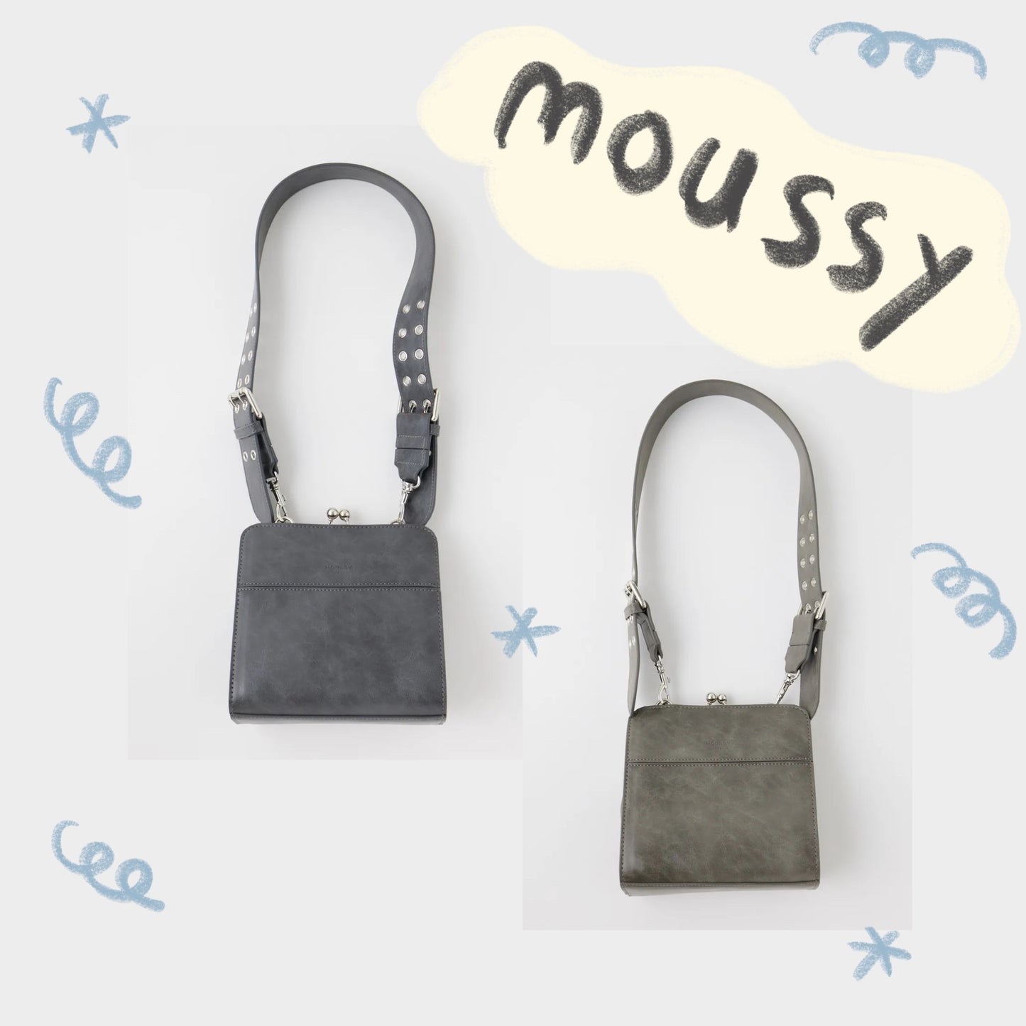 MOUSSY - 口金側背包 ♪