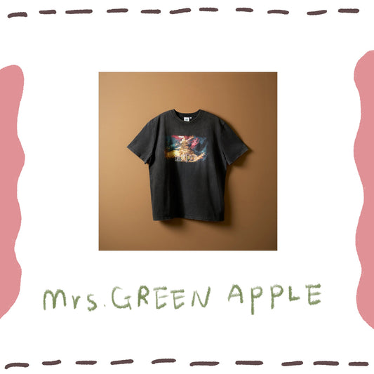 🍏 Mrs. GREEN APPLE - “BABEL no TOH” - Vintage Like T-Shirt / BLACK ♪︎ - 【長期預購-202604】