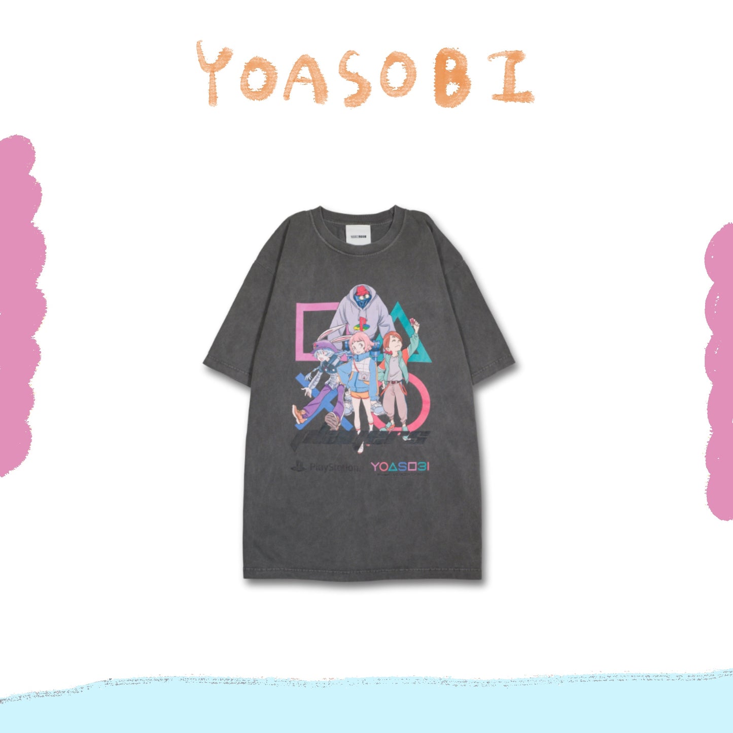 ⭐ YOASOBI - vaultroom × PLAYERS - TEE / Charcoal ♪︎ - 【長期預購-6月中旬】